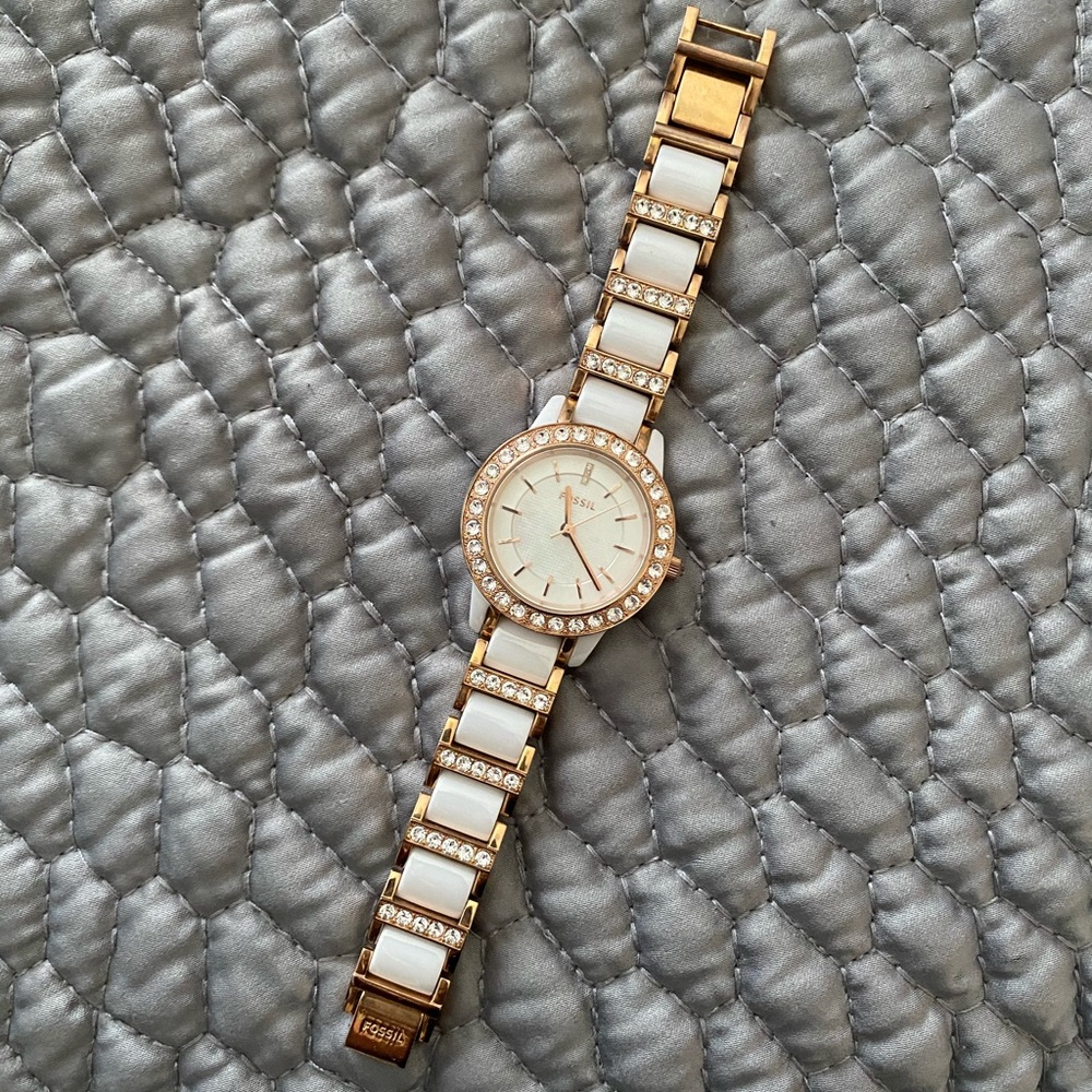 Rose Gold Fossil Watch